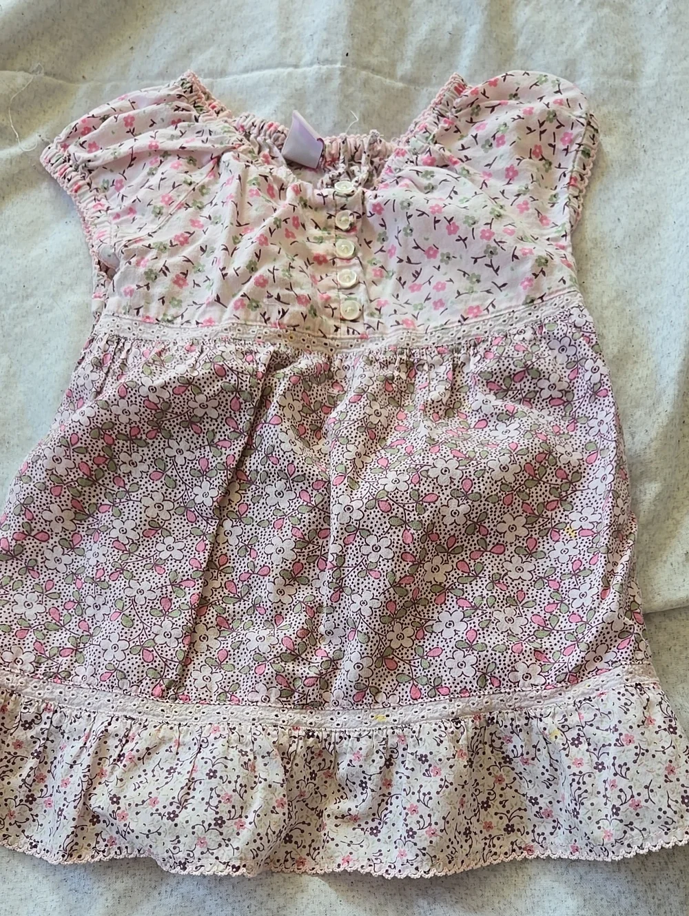 GAP Pink Floral Cotton Girls' Blouse Top